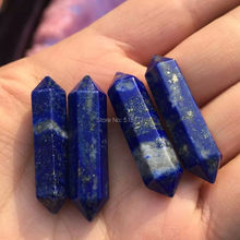 Hot Sales!Pure natural lapis lazuli Crystal Double Terminate Points Pendant Healing For Gift Collection Wholesale Price 2024 - buy cheap