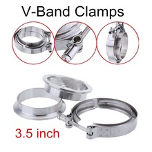3.5 inch Steel Stainless Exhaust V-Band Clamp Flange Kit V-band Male Female Design high quality hot sale 2024 - buy cheap