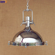 IWHD американская промышленная подвесная осветительная арматура серебряного цвета в стиле лофт винтажная лампа подвесной светильник светодиодный светильник 2024 - купить недорого
