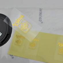 Индивидуальные 30x60 мм удивительные прозрачные виниловые наклейки логотип gloden горячий штамп печать прозрачная наклейка 2024 - купить недорого