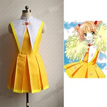 Cartas de Anime Captor Sakura, Cosplay KINOMOTO SAKURA, traje de animación para disfraz, hecho a medida 2024 - compra barato