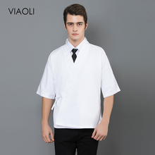 Sushi costume Hotel Restaurant Kitchen Chef Uniform Japanese-style short sleeved Chef work clothes men's professional clothing 2024 - buy cheap