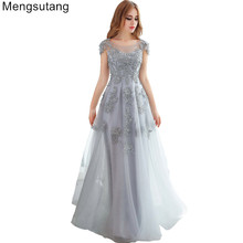 Robe de soiree 2022 gery/red V-Neck lace slim long banquet evening dress vestido de noche gowns prom dresses party dresses 2024 - buy cheap