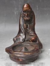 Frete grátis s00561 7 "bronze de budismo chinês joss damo hidharma dharma estátua de buda cinzeiro 2024 - compre barato
