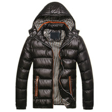 Casaco com capuz para homens, jaqueta de inverno masculina, térmica, de algodão, com capuz 2024 - compre barato
