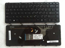 Envío Gratis portátil auténtico y original teclado de EE. UU. Para HP ProBook 440 G1 445 G1 teclado de EE. UU. Con retroiluminación negro con borde 2024 - compra barato