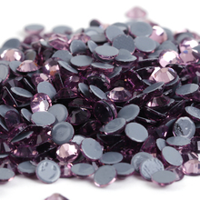 AAAA+ Quality Light Amethyst Iron On Rhinestones/Flat Back Nail art Hot fix Crystal Rhinestones Strass Sewing & Fabric Garment 2024 - buy cheap