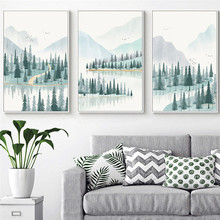 Nordic Canvas Painting Natural Tree Landscape Art Picture Wall Art Decor Poster Living Room Bedroom Home Decor Canvas Painting 2024 - buy cheap