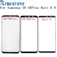 Lente de Cristal de pantalla exterior frontal para Samsung Galaxy, cristal de repuesto negro para Samsung Galaxy S9, S8 Plus, Note 8, Note 9 2024 - compra barato