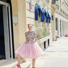 Lovely Pink Women Skirts Fashion A Line High Waist Knee Length Tutu Skirt Custom Made Simple Soft Tulle Adult Casual Skirt 2024 - buy cheap