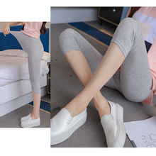 Leggings de maternidade com cintura alta, roupa capri para mulheres grávidas, cintura alta e fina, primavera e verão 2019 2024 - compre barato