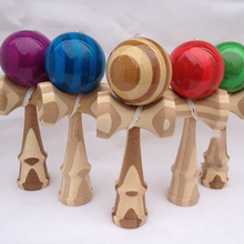 1 Piece Professional Bamboo PU Paint Wooden Kendama Balls Skillful Jumbo Kendama Outdoors Juggle Game Balls Toys for Gifts 2024 - buy cheap