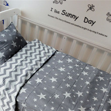 Conjunto de roupa de cama para bebê forrado, conjunto de 3 peças com fronha, capa de travesseiro + lençol + capa de edredom sem enchimento 2024 - compre barato