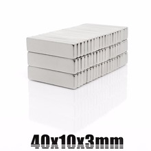 5pcs Magnets 40x10x3 N35 Bulk Super Strong Strip Block Bar Magnets Rare Earth Neodymium 40x10x3 mm ndfeb Neodym 40*10*3 2024 - buy cheap