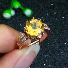 Натуральный цитрин кольцо 925 пробы серебряные тонкие желтые ювелирные изделия из кристаллов Handworked jewelry драгоценный камень Размеры 9 мм 2024 - купить недорого