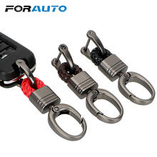 FORAUTO Car Key Holder Key Rings Key Chain Hand Woven Horseshoe Buckle Keychain Car Keyring Gift Creative Auto Accessories 2024 - купить недорого