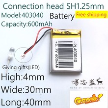 Free shipping 3.7V lithium polymer battery 043040 403040 600mAh MP3 MP4 GPS Bluetooth lithium battery small stereo bluetooth GPS 2024 - buy cheap