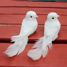 10PCS,Artificial Foam Feather White Birds With Magnet,Decorative Fake Doves for Wedding Party Home Garden Decoration,gift favor 2024 - buy cheap