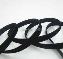 Q&N ribbon 3/8inch 9mm single faced nylon non elastic velvet ribbon solid black Nylon Webbing 200yards/lot Free Shipping 2024 - buy cheap