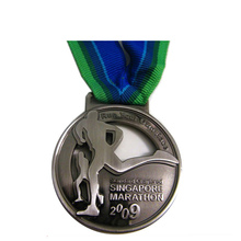 Liga do Zinco morre Carcaça Cingapura k200190 Maratona Medalhas Do Esporte para Lembrança como Metal Craf 2024 - compre barato