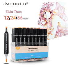 Finecolour Soft Brush Pens Art Markers Skin Tone Anime Manga Coloring Professional Technical Alcohol Based Artists Pen EF102 2024 - buy cheap