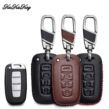 KUKAKEY Leather Car Key Case Cover For Kia K5 Sportage Sorento Forte Shuma Borrego Remote Car Key Protection Shell Accessories 2024 - buy cheap