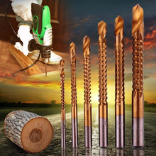 6pcs Professional Titanium Coated HSS Drill Bit Electric Drill Plastic Metal Hole Grooving Drill Saw Carpenter Woodworking Tools 2024 - buy cheap