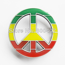 Retail Distribute Peace Sign Star Round Belt Buckle BUCKLE-T059 Free Shipping 2024 - buy cheap