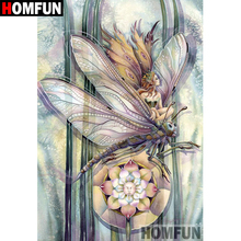 HOMFUN 5D DIY Diamond Painting Full Square/Round Drill "butterfly fairy" Embroidery Cross Stitch gift Home Decor Gift A08866 2024 - buy cheap