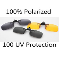 Поляризованные линзы 3 цветов Солнцезащитные очки дневного видения зажим для ночного вождения женские солнцезащитные очки зажимы для очков 2024 - купить недорого