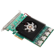 Высокое качество 16-портовый PCI-Express SATA 3,0 SATA3 6,0 Гбит/с PCI-e Плата расширения контроллера Лучшая цена 2024 - купить недорого