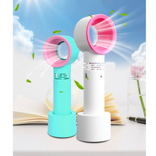 New USB Rechargeable Portable Bladeless Fan Handheld Mini Cooler No Leaf Handy Fan With 3 Fan Speed Level LED Indicator 2024 - buy cheap