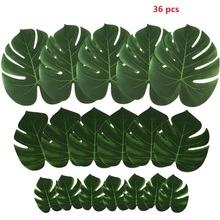 36 Pcs Artificial Palm Leaves Tropical Plant Faux Leaves Safari Leaves for Home, Kitchen, Party, Wedding, Table Decoration 2024 - buy cheap