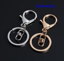 Fast Shipping 500pcs 30mm Hook Key Chains Keyrings Round Golden Silver-Plate Lobster Clasp Keychain for Jewelry Making 2024 - buy cheap