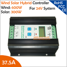 37.5A 24V 900W hybrid system controller matched 300W PV panel & 600W wind turbine with booster charging and LCD display function 2024 - buy cheap