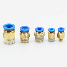 Pneumatic 4mm OD Hose Tube M5 1/8" 1/4"  Inch BSPT  Male Thread Straight Fitting Connector Quick Coupling Brass Fittings 2024 - buy cheap