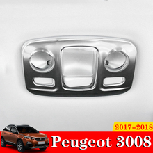 1X для Peugeot 3008 GT 2016 2017 2018 автомобильные аксессуары из нержавеющей стали Передняя Задняя лампа для чтения украшение отделка рамка Крышка 2024 - купить недорого