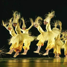 Желтый пугало костюмы для детей детский сад сценический костюм забавный Танцевальный костюм прекрасный Танцы одежда для детей 2024 - купить недорого