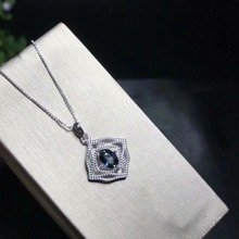 Natural sapphire pendant 925 silver, silver, white pendant. Burnt sapphire Fashion Birthday Gift Banquet 2024 - buy cheap