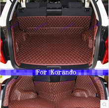 Good quality mats! Special car trunk mats for Ssangyong Korando 2018-2011 durable boot carpets cargo liner mat for Korando 2014 2024 - buy cheap