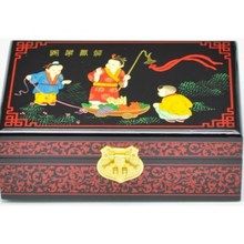NEW Chinese handmade classic wooden lacquer & child play 2 layers Jewelry box 001 2024 - compre barato