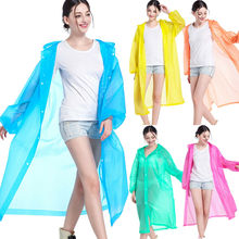 Women Men Waterproof Jacket Clear EVA Raincoat Rain Coat Hooded Poncho Rainwear 2024 - buy cheap