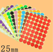 6mm 8mm 10mm 13mm 16mm 19mm 25mm Round Dot Color Label Self Adhesive Dot Sticker Office School Suppliers 2024 - buy cheap