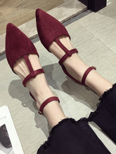 Sapatos romanos com ponta vermelha e sandálias de salto grosso, novos sapatos femininos para primavera 2019 2024 - compre barato