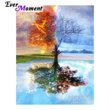 Ever Moment Diamond Embroidery Four Season Tree Diamond Mosaic Full Square Drills Home Decoration  Diamond Painting ASF1129 2024 - buy cheap