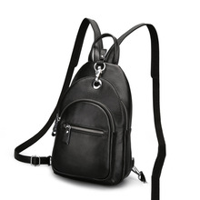 Mochila pequeña antirrobo de diseño de marca famosa para mujer, bolso de pecho de piel auténtica, bolso de hombro informal, mochila con capa múltiple 2024 - compra barato