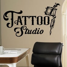 Vinyl Wall Decals For Tattoo Studio Decor Tattoo Sign Tools Wall Sticker Tattoo Club Murals Tattoo Ink Studio Shop Sticker AZ571 2024 - buy cheap