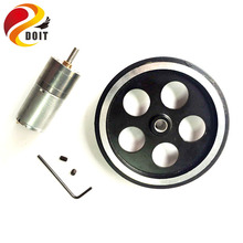 One Set Accessory for Robot Car Chassis Phi 4mm Including Diameter 65mm Wheel+1pcs Motor 12V 330rpm Robotic Model DIY RC 2024 - buy cheap