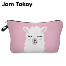 Jom Tokoy косметическая сумка-Органайзер с принтом ламы косметичка модная женская брендовая косметичка Hzb933 2024 - купить недорого