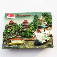 Sentosa cingapura original único horizonte rampas tourist souvenir ímã de geladeira adesivos 2024 - compre barato